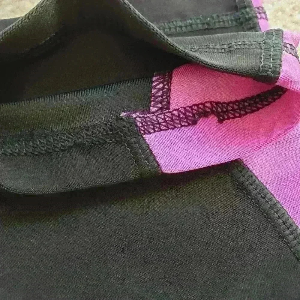 Reebok women's rbx cropped black leggings with purple waistband size medium - Picture 11 of 12